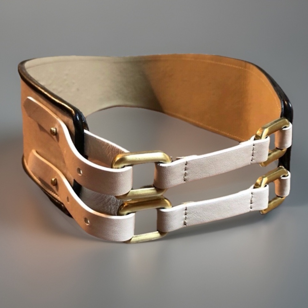 BoHo Double Buckle Faux Leather High Waisted Belt